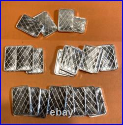 (20x) PURE. 999 Fine Silver Bars Premium New Bullion Estate Lot Designs (20x) PURE. 999 Fine Silver Bars Premium New Bullion Estate Lot Designs