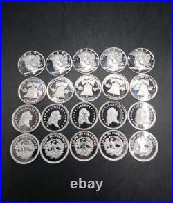 (20x) Pure. 999 Fine Silver Pieces Premium New Bullion Estate Lot Designs
