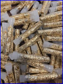 20x Silver Bullion Rounds Bars. 999 Fine (Estate Lot) + 8 Gold Flakes Vials