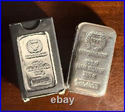 250 gram. 9999 Fine Silver Germania Mint Cast Silver Bar