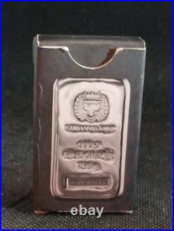 250g Germania Mint 9999 Fine Silver Cast BarSealed In Plastic Inside Origin Box