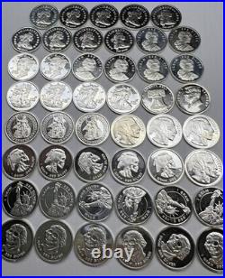 (25x) Pure. 999 Fine Silver Pieces Premium Rare New Bullion Estate Lot Designs