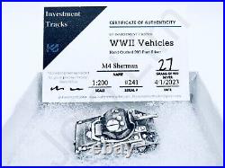 27 Grams Hand Poured Silver Bar Pure. 999 Fine Sherman Tank WWII Bullion Statue