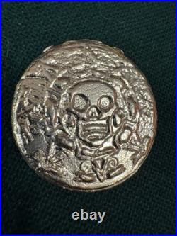 2.22 Ozt Poured 0.999 Fine Silver Aztec Inspired Round By Phrygian Made In USA