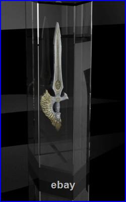 2.5 Oz. 999 Fine Silver SWORD of ST. GABRIEL Gold Gilded withDisplay Case & COA