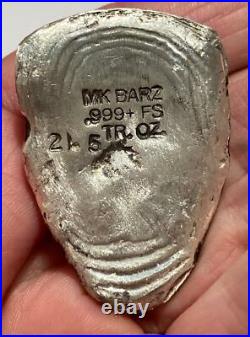 2.5 Oz MK BarZ Anonymous Mask Hand Poured. 999 Fine Silver 2.5 Oz MK BarZ Anonymous Mask Hand Poured. 999 Fine Silver