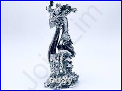 2.7 oz Hand Poured Pure Silver Bar. 999 Fine Lady Death Bullion Art Ingot Statue