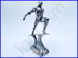 2.8 oz Hand Poured. 999 Fine Silver Bar Statue Marvel Silver Surfer 3D Bullion