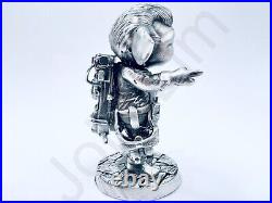 2.8 oz Hand Poured Silver Bar 999+ Fine Grogu Venkman Mashup Bullion Art Statue