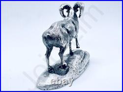 2.8 oz Hand Poured Silver Bar 999 Fine Zodiac Aries Ram Bullion Cast 3D Statue