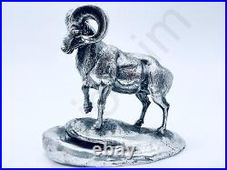 2.8 oz Hand Poured Silver Bar Pure 999 Fine Zodiac Aries Ram Bullion 3D Statue