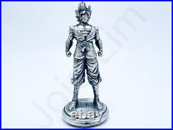 2.9 oz Hand Poured. 999 Fine Silver Bar Statue Goku Dragon Ball Cast Art Bullion