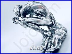 2.9 oz Hand Poured Silver Bar 999 Fine Gollum Cast Art Ingot 3D Bullion Statue