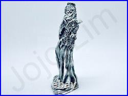 2.9 oz Hand Poured Silver Bar. 999+ Fine Lady Fortuna 3D Cast Art Bullion Statue