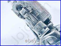 2.9 oz Hand Poured Silver Bar. 999+ Fine R2-D2 & C-3PO Cast Bullion Art Statue