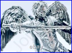 2.9 oz Hand Poured Silver Bar 999+ Fine St Archangel Michael Cast Art Bullion