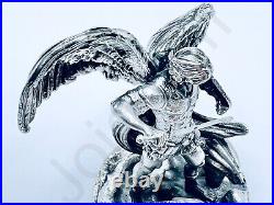 2.9 oz Hand Poured Silver Bar 999+ Fine St Archangel Michael Cast Art Bullion