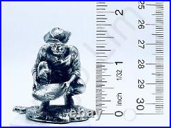 2.9 oz Hand Poured Silver Bar Pure. 999+ Fine Prospector Bullion 3D Statue