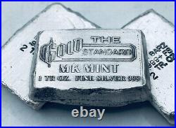 2 Ozt MK BarZ The Gold Standard Weight Bar. 999 Fine Silver