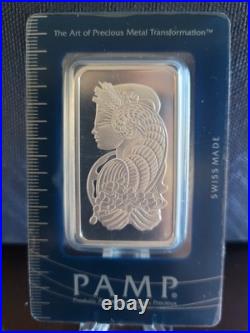 (2) PAMP Suisse 1oz. 999 Fine Silver Bullion Bar Lady Fortuna in Numerical order