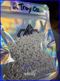 2 Troy Oz Pure Fine Silver Crystals Crystalline. 999+ Bullion AG47 Refined