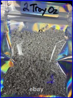 2 Troy Oz Pure Fine Silver Crystals Crystalline. 999+ Bullion AG47 Refined