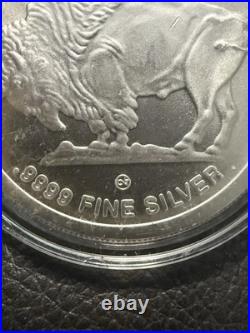 2 Troy oz. 9999 Fine Silver Buffalo Round Silver Bullion