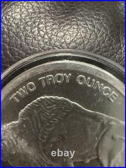 2 Troy oz. 9999 Fine Silver Buffalo Round Silver Bullion