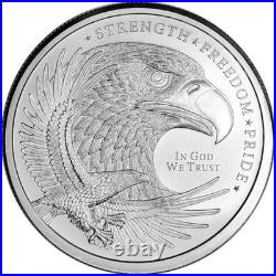 2 oz Golden State Mint Silver Round Eagle Design. 999 Fine