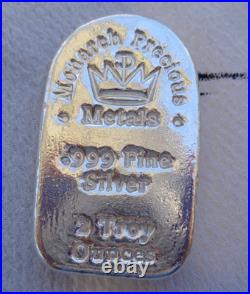 2 oz. MPM Tombstone shaped ingot. 999 fine silver