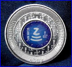2 oz Mint ID Round (. 999 Fine Silver) Scan NFC Enabled Anti-Counterfeit