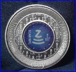 2 oz Mint ID Round (. 999 Fine Silver) Scan NFC Enabled Anti-Counterfeit