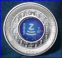 2 oz Mint ID Round (. 999 Fine Silver) Scan NFC Enabled Anti-Counterfeit