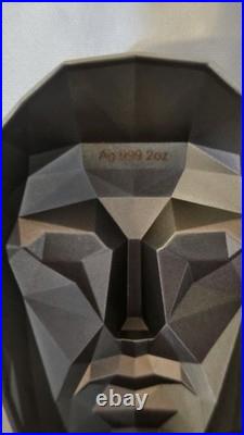 2 oz Silver Persona Mask Stacker. 999 Fine Silver