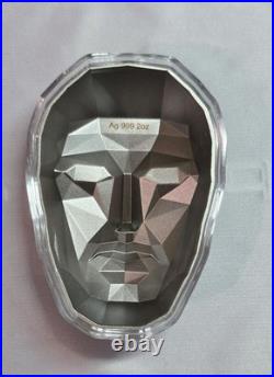 2 oz Silver Persona Mask Stacker. 999 Fine Silver