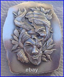 2 oz. THE DEVIL INSIDE numbered antiqued ingot. 999 fine silver