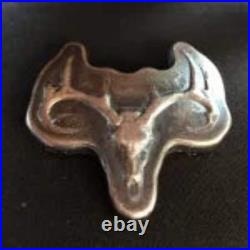 2oz European Deer Skull 999+ Fine Silver Bullion Bar Yeager's Poured YPS