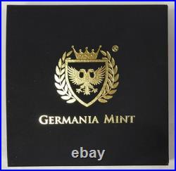 2ozt. 9999 Fine Silver Germania Mint Americana Bison Colorized Bar with OGP & COA