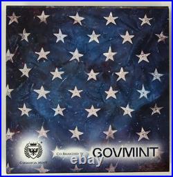 2ozt. 9999 Fine Silver Germania Mint Americana Bison Colorized Bar with OGP & COA