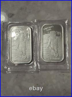 2x Shitters Full Postal Express Mint Limited 1 OZ. 999 Fine silver Bar #228 #229