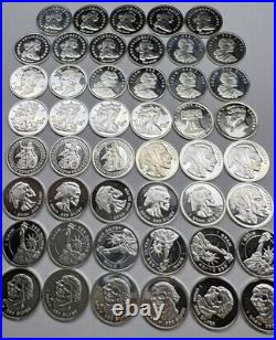(30x) Pure. 999 Fine Silver Rounds Bars Rare Bullion Estate Lot Morgan Designs