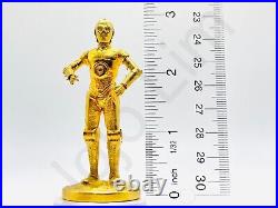 3.1 oz Hand Poured. 999 Fine Silver Bar 24K Gold Gilded C-3PO Cast Art Bullion