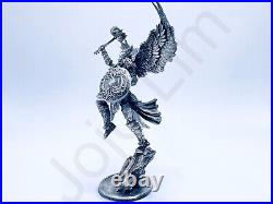 3.1 oz Hand Poured. 999 Fine Silver Bar Statue Valkyrie Mythology Cast Bullion