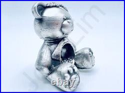 3.1 oz Hand Poured Silver Bar Pure. 999+ Fine Teddy In Love by Gold Spartan