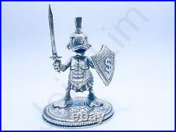 3.1 oz Hand Poured Silver Bar Spartan Scrooge 999 Fine Cast Bullion Art Statue