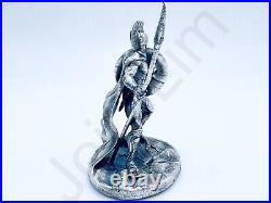 3.2 oz Hand Poured Silver Bar Spartan Warrior 999 Fine Cast Bullion Art Statue
