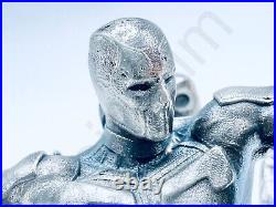 3.2oz Hand Poured Silver Bar 999 Fine Statue 3D Deadpool Marvel Bullion Statue