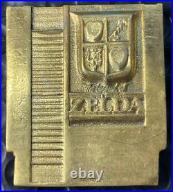 3.4 Oz 999 Fine Silver OG NES Legend of Zelda Poured Game Cartridge Gold Gilded