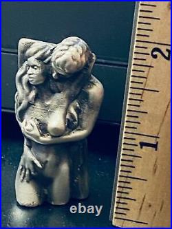 @3.4 Troy Oz. MK BarZ Sexy Couple3D Statue. 999 Fine Silver