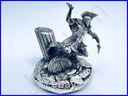 3.8 oz Hand Poured 999 Fine Silver Bar Statue Spartan Attack by Gold Spartan